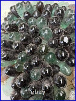 Art Nouveau Glass Grapes & Leaves Cluster Murano Lamp Chandelier Parts #4