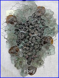 Art Nouveau Glass Grapes & Leaves Cluster Murano Lamp Chandelier Parts #4