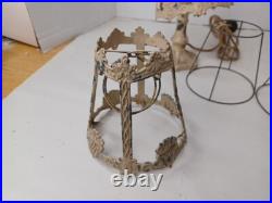 Art Nouveau Slag Lamp Vintage Desk Lamps Pair For Parts Or Restoration
