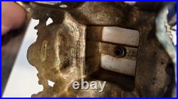 As-Is Vintage Italian Brevettato Candelabra Brass Marble FOR PARTS REPAIR Italy