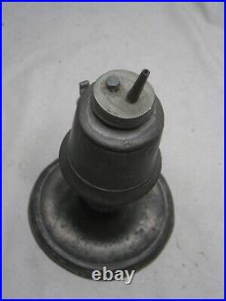 As-is parts / antique pewter whale oil lamp early American double burner with hold