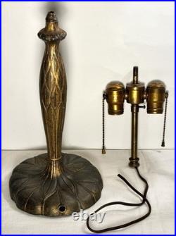 Authentic Signed Pairpoint Lamp Base #C3066 with Dual Light Leviton Cluster Parts