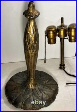 Authentic Signed Pairpoint Lamp Base #C3066 with Dual Light Leviton Cluster Parts
