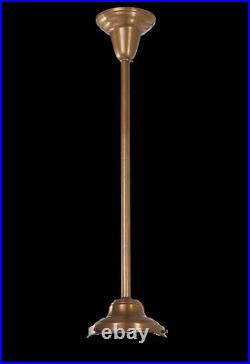 B&P Lamp Pendant Fixture with Antique Brass Finish, 6 fitter