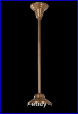 B&P Lamp Pendant Fixture with Antique Brass Finish, 6 fitter