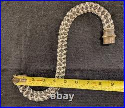 Baccarat Crystal 19th Century Glass Swirl Chandelier Arms with Bronze Parts Pair