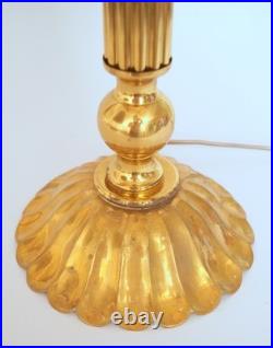 Beautiful Art Deco Design Tiffany Copper Table Lamp Pinky Unique Piece