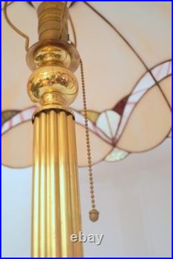 Beautiful Art Deco Design Tiffany Copper Table Lamp Pinky Unique Piece