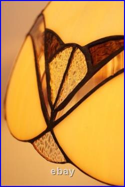 Beautiful Art Deco Design Tiffany Copper Table Lamp Pinky Unique Piece