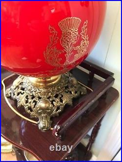Beautiful Red Oil Lamp Three Parts Only