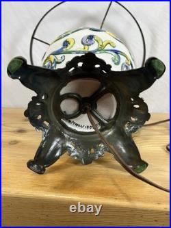 Beautiful Vintage Hand Painted Italian Ceramic Table Lamp Base WithBrass Fittings