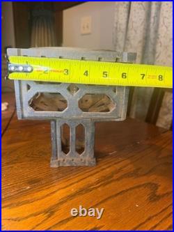 Bradley Hubbard Cast Iron Lamp Midsection, Parts Only No Glass