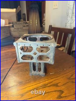 Bradley Hubbard Cast Iron Lamp Midsection, Parts Only No Glass