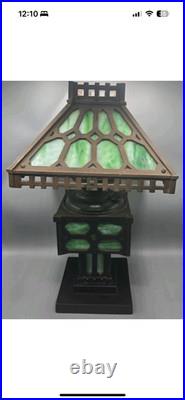 Bradley Hubbard Cast Iron Lamp Midsection, Parts Only No Glass