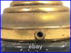 Brass Marble Vintage Heyco Lamp For Parts Restoration Or Display