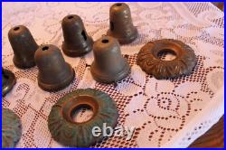 Brass Metal Bells & Canopies For Antique Pan Light Fixture Replacement Parts