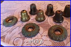 Brass Metal Bells & Canopies For Antique Pan Light Fixture Replacement Parts