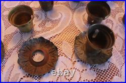 Brass Metal Bells & Canopies For Antique Pan Light Fixture Replacement Parts