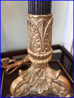 Brass and Painted Parts Table Lamp