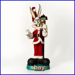 Bugs Bunny Animated Christmas Santa Lamp Post 26 Looney Tunes 1996 Vintage