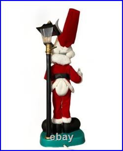 Bugs Bunny Animated Christmas Santa Lamp Post 26 Looney Tunes 1996 Vintage