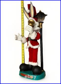 Bugs Bunny Animated Christmas Santa Lamp Post 26 Looney Tunes 1996 Vintage