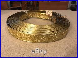 Bulk Roll 90 Feet Vintage Embossed Brass Trim Banding Furniture Lamps Jewelry