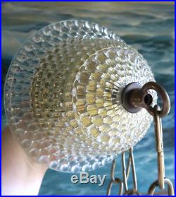 Canopy ceiling cap part Brass Vintage Crystal SEA Bubble GLASS lamp chandelier