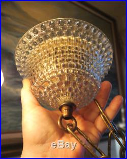Canopy ceiling cap part Brass Vintage Crystal SEA Bubble GLASS lamp chandelier