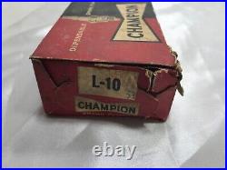 Case of 10 Vintage Texaco L-10 Spark Plugs New in Box Service Station Old Car