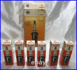 Case of 6 Vintage Autolite 46 Spark Plugs New in Box Ford Mercury Mustang Torino