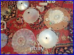 Chandelier Parts Vintage Murano Glass Arms Drops Bobeches Italian Restoration