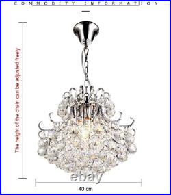 Crystal Chain Chandelier Vintage Nordic Style Lamp Lighting Warm White Parts New