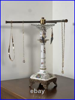 Custom 3 Arm Jewelry Display Organizer Made From Vintage Lamp Parts