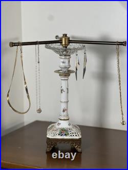 Custom 3 Arm Jewelry Display Organizer Made From Vintage Lamp Parts