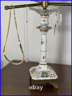 Custom 3 Arm Jewelry Display Organizer Made From Vintage Lamp Parts