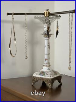Custom 3 Arm Jewelry Display Organizer Made From Vintage Lamp Parts