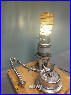Custom Industrial / Steampunk Lamp Vintage Salvaged Parts brass, wood, steel