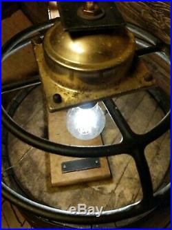 Custom Industrial / Steampunk Lamp Vintage Salvaged Parts brass, wood, steel