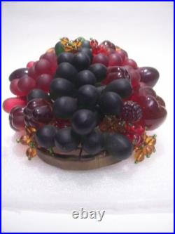 Czech Glass Fruit, Beaded Bulb Cover Lamp Shade Parts 5 X 8 As Is