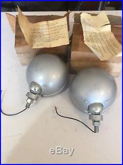 DIETZ 510 Vintage pair driving LAMP Amber Caution TRACTOR TRUCK NOS NICE