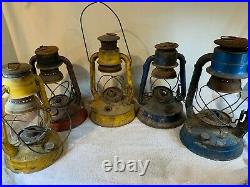 Dietz lantern vintage Large Lot Parts Barn Find Many sizes colors A812