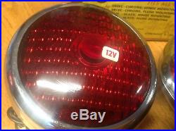 Do-Ray-500 EMERGENCY LAMPS pair vintage NIB red 12volt 5 EARLY w switch FLASHER