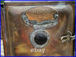 Early Auto VINTAGE DIETZ SPECIAL 2 OLD Lamp Parts LIGHT lantern BRASS Patina