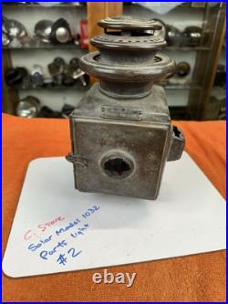 Early Vintage SOLAR 1032 Brass Era Driving Kerosene Lamp Parts Lantern OLD #2