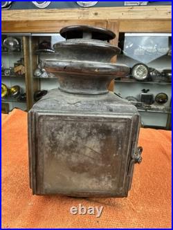 Early Vintage SOLAR 1032 Brass Era Driving Kerosene Lamp Parts Lantern OLD #2