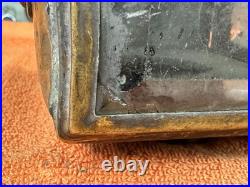 Early Vintage SOLAR 1032 Brass Era Driving Kerosene Lamp Parts Lantern OLD #3