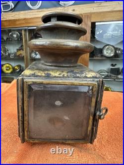 Early Vintage SOLAR 1032 Brass Era Driving Kerosene Lamp Parts Lantern OLD #3