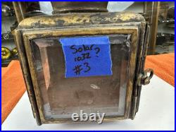 Early Vintage SOLAR 1032 Brass Era Driving Kerosene Lamp Parts Lantern OLD #3
