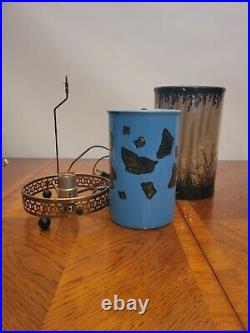 Econolite Motion Lamp Vtg Butterflies For Repair Or Parts Base Insert Cover
